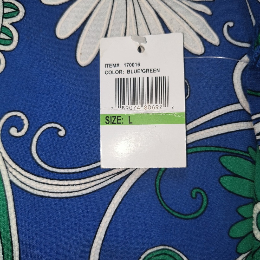 Ronni Nicole Blue Green Floral Paisley Maxi Dress Sleeveless Jersey Knit 170016 - Picture 2 of 6